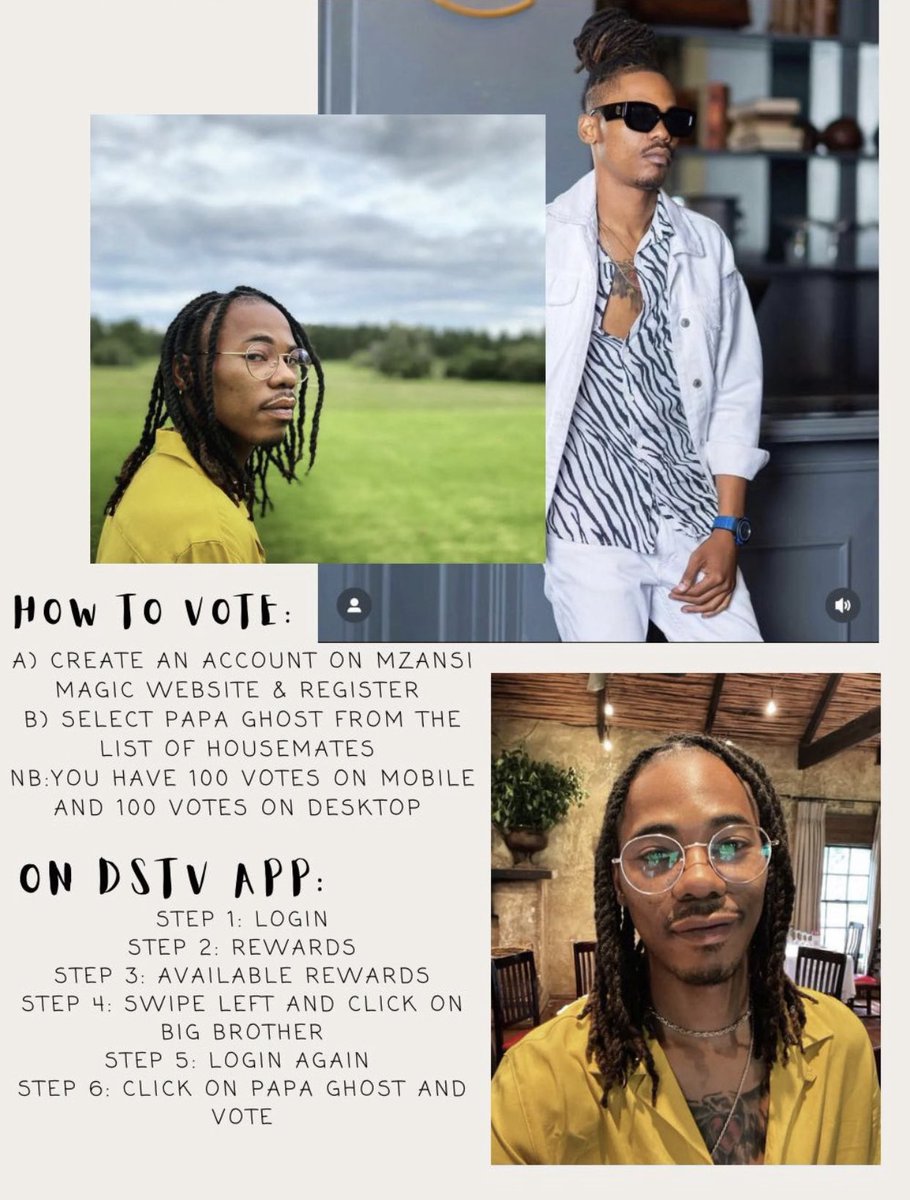 _papaghost's tweet photo. Please do the right thing Fam, let’s vote 👻 link in bio 
#papaghost #bbmzansi https://t.co/Nj4m4ySOEI