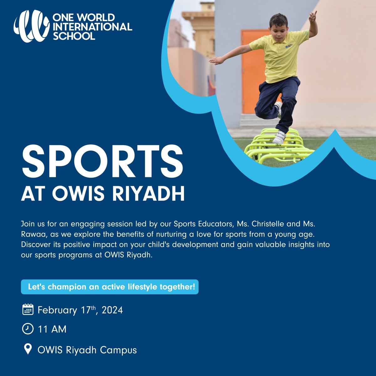 OWISRiyadh's tweet photo. Our Sports Educators Ms. Christelle and Ms. Rawaa will take you through the dynamic sports program at OWIS Riyadh and how you can help nurture sports skills in your child. From football to basketball, tennis to athletics, we've got it all covered!
https://t.co/dhFtajfshF https://t.co/1uJtYU9rYm
