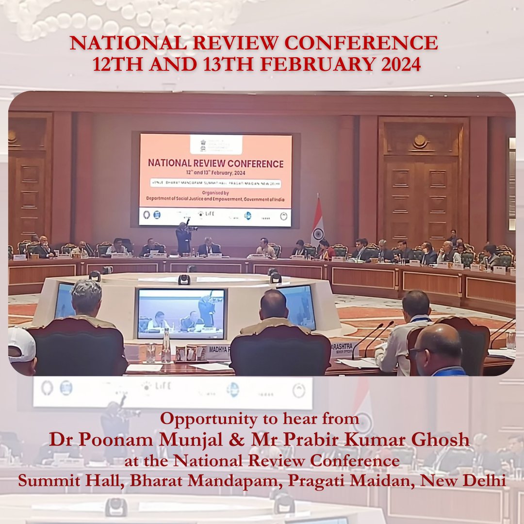 .<a href="/ncaer/">NCAER</a> faculty members Dr. <a href="/poonam_munjal/">poonam munjal</a> &amp; Mr P.K. Ghosh presenting  findings of “Physical Verification of institutes &amp; beneficiaries of Pre &amp; Post-matric Scholarships Scheme for SCs &amp; others” at National Review Conference at Summit Hall, Bharat Mandapam, organized by <a href="/MSJEGOI/">Ministry of Social Justice & Empowerment, GOI</a>