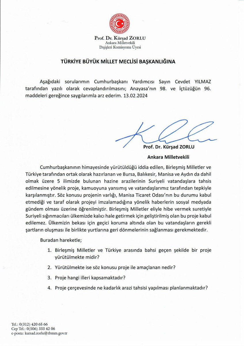 🔴HAZİNE ARAZİLERİ SIĞINMACILARA MI VERİLİYOR?

Genel Başkan Yardımcımız M.Tolga Akalın’ın Manisa Ticaret Odası ziyaretinde vahim bir iddia kamuoyuna yansıdı.

❗️İddiaya göre, Suriyeli sığınmacıları Türkiye’de kalıcı hale getirmek için 5 ildeki hazine arazileri BM fonlarıyla