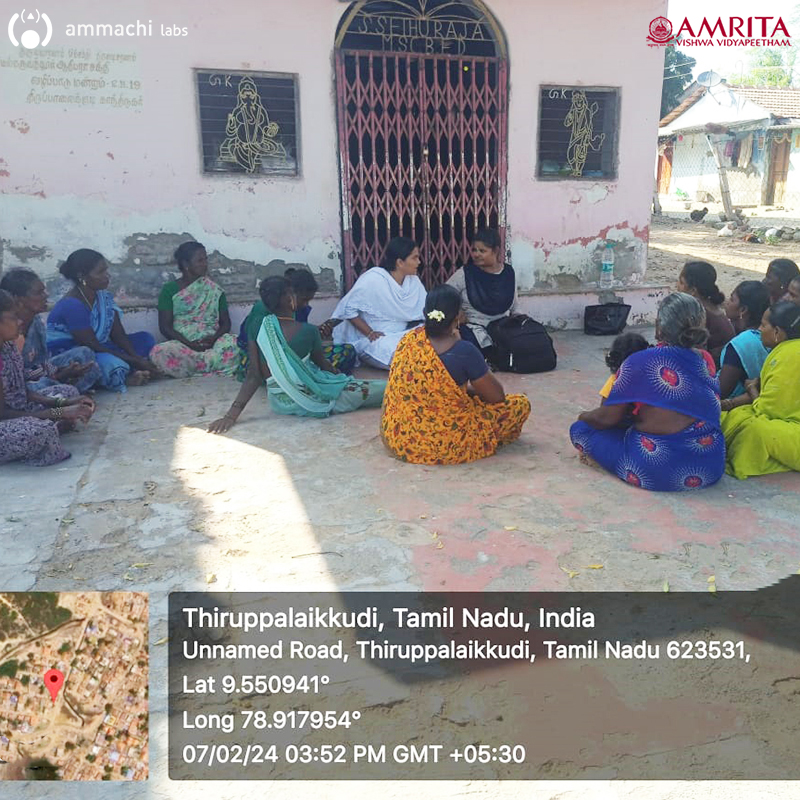ammachilabs's tweet photo. Feb 7 - As a mobilization step, #AMMACHILabs team met with women at #Thirupalaikudi who will take part in the #SeaweedCultivation training classes, starting in a few days. The project is a partnership &amp; joint funding between @AMRITAedu &amp; @TransworldTweet Group of Companies. https://t.co/X034E2n5b4