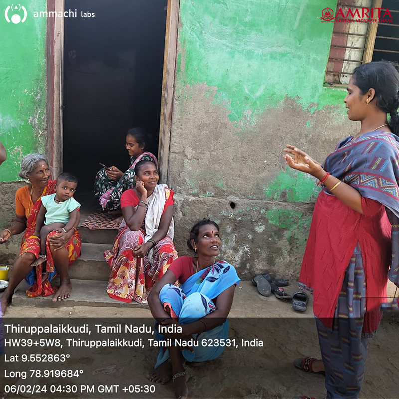 ammachilabs's tweet photo. Feb 7 - As a mobilization step, #AMMACHILabs team met with women at #Thirupalaikudi who will take part in the #SeaweedCultivation training classes, starting in a few days. The project is a partnership &amp; joint funding between @AMRITAedu &amp; @TransworldTweet Group of Companies. https://t.co/X034E2n5b4