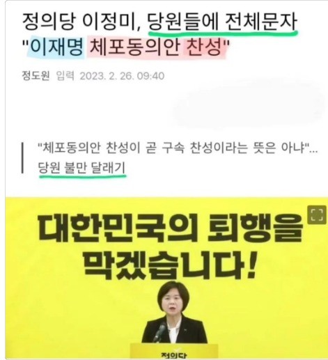 고 노회찬 의원님이 하늘에서 우시겠습니다.🔥🔥
녹색정의당 비례의석 주지 맙시다..
또 뒤통수 칠 녹색정의당~🔥
#정의당,#이정미,#이재명체포동의안,