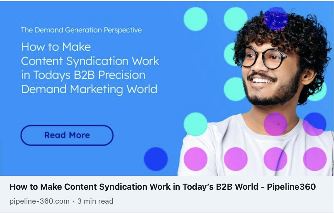 Looking for content syndication strategies that work smarter and increase the efficiency of your demand generation efforts?  We're sharing 6 strategies for #B2B marketers to start using now. 

Visit our blog for more: lnkd.in/gBJP6gdN

#ContentSyndication #DemandGeneration