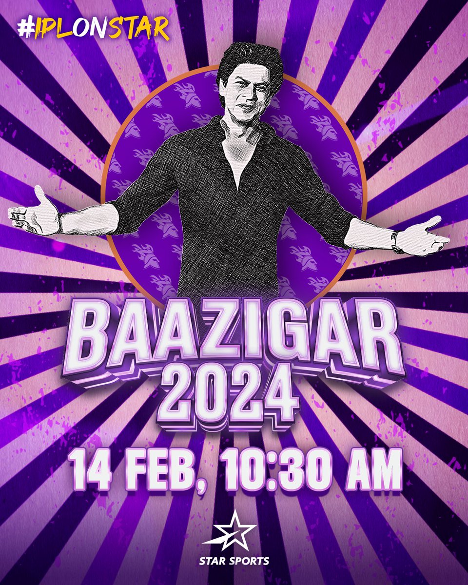 StarSportsIndia's tweet photo. #KingKhan has had several unforgettable on-screen romances!
But none of those love stories can be compared with his off-screen saga with the IPL franchise he owns- KKR
 
On this Valentine's Day, watch SRK's journey with KKR at 10:30 AM on Star Sports Network
#IPLonStar https://t.co/b5tBdSnkL8