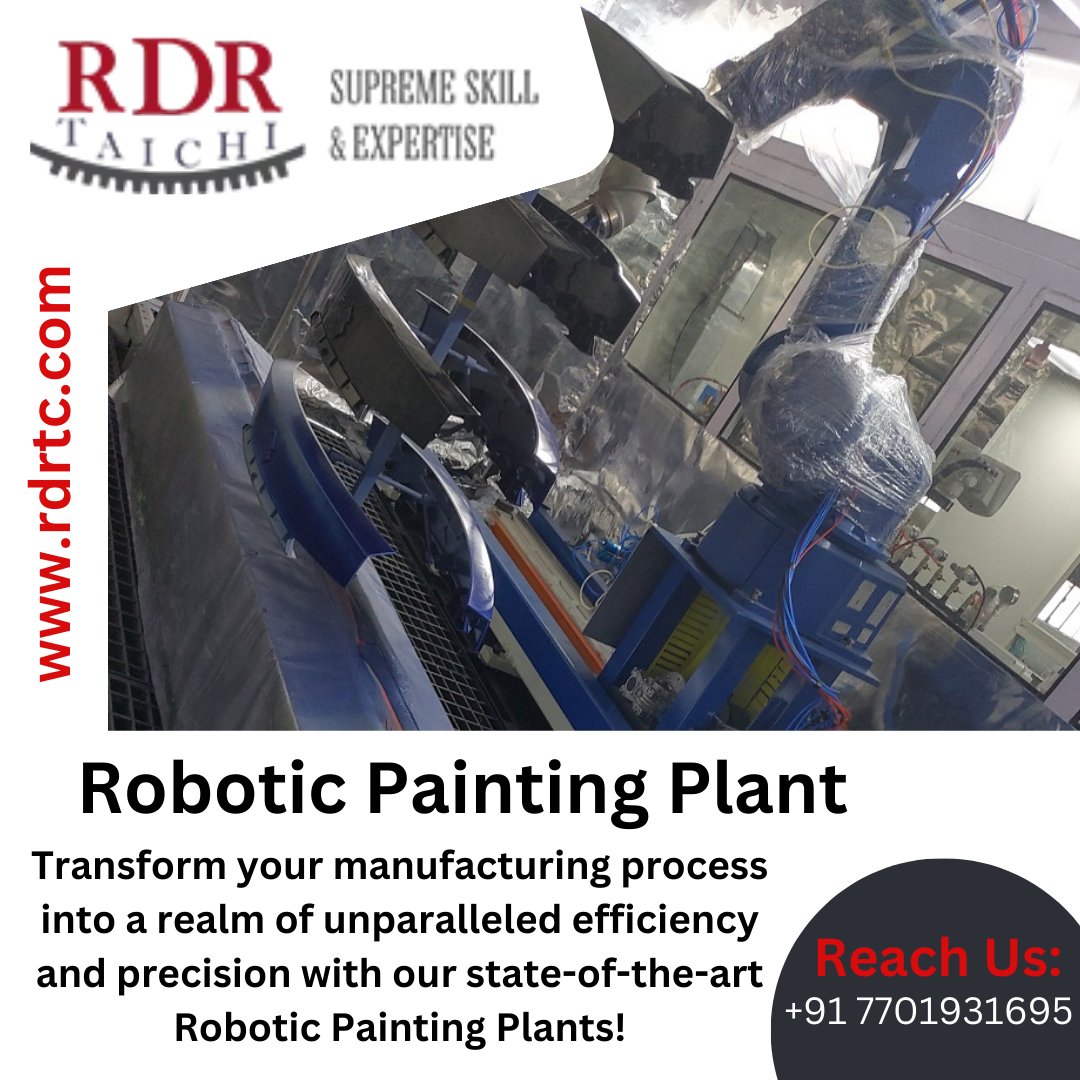 RdrTaichi's tweet photo. "Unlock precision and artistry with our cutting-edge RDR Taichi Robotic Painting Plants"
#RoboticPainting #Innovation #Manufacturing
Call Us:- (+91) 7701931695
Mail Us:- info@rdrtc.com
Visit:- https://t.co/2VclDQT0i6 https://t.co/D2rFHjeT7L