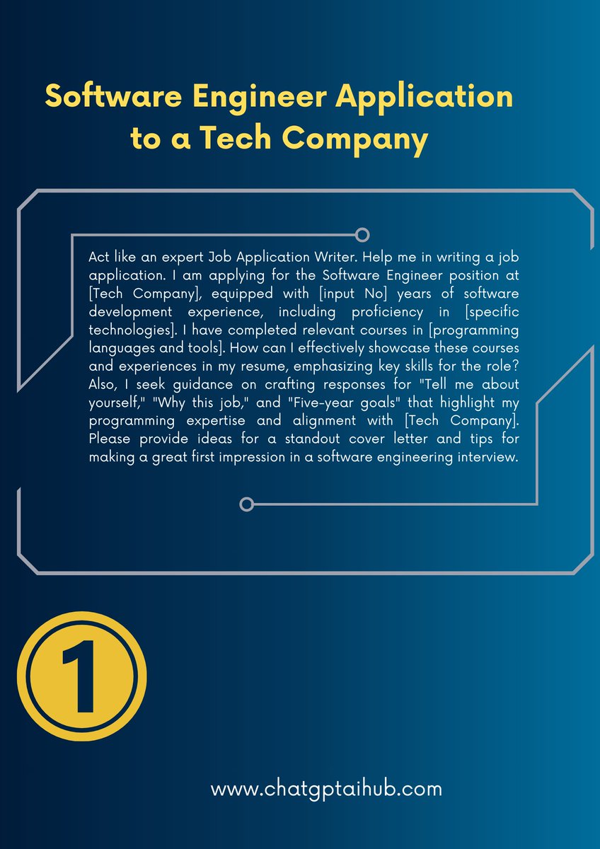 chatgptaihub's tweet photo. Are you about to kickstart your career?

Check out our Job Application Prompts!

Click the link to explore  99+ prompts!!
https://t.co/rroclaxNSl

#aigenerated #promptart #generativeai #chatgpt4 #aiprompt #chatgpt #chatgptprompts #prompts #PromptShare #GPT5 #Jobs #JobAlert #Job https://t.co/vgJYQkK4Km