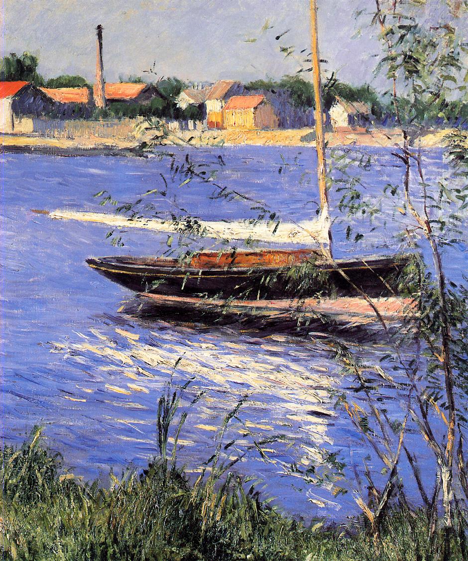 Gustave Caillebotte, Anchored Boat on the Seine at Argenteuil