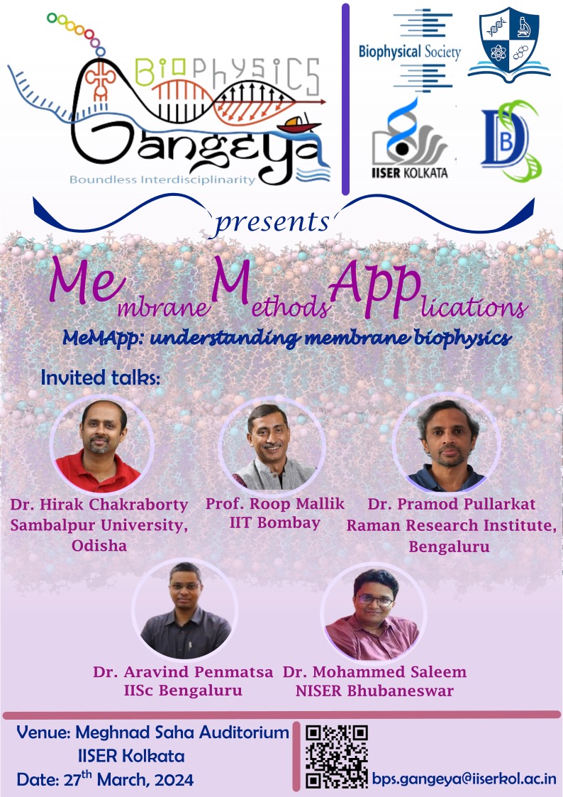 GangeyaChapter's tweet photo. Excited to announce the offline celebration of International Biophysics Week on March 27th,2024 @GangeyaChapter  focusing on membrane biophysics! Join us for engaging discussions!
#BiophysicsWeek @BiophysicalSoc @iiserkol https://t.co/s3rcni3chR