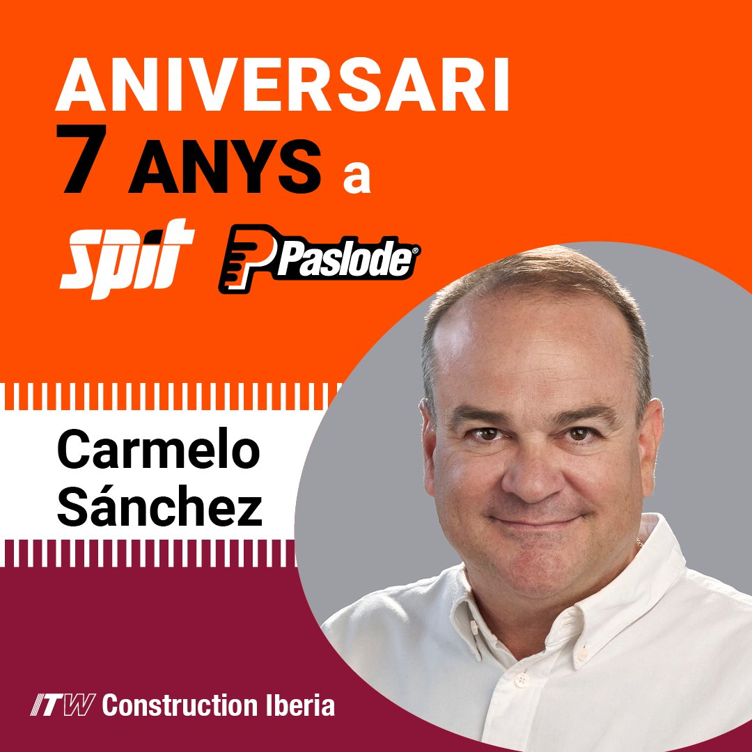 SPITAndorra's tweet photo. 👌 FELICITATS Avui 13 de febrer porta 7 anys el nostre delegat comercial de la zona LLEVANT, Marcelo Sánchez, per a les marques SPIT i PASLODE.

EL nostre equip ITW Construction Iberia:: https://t.co/SUeELu0X03

#NeverStopBuilding #Spit #Paslode #itwconstructioniberia #itw https://t.co/sWpGg0L8NE