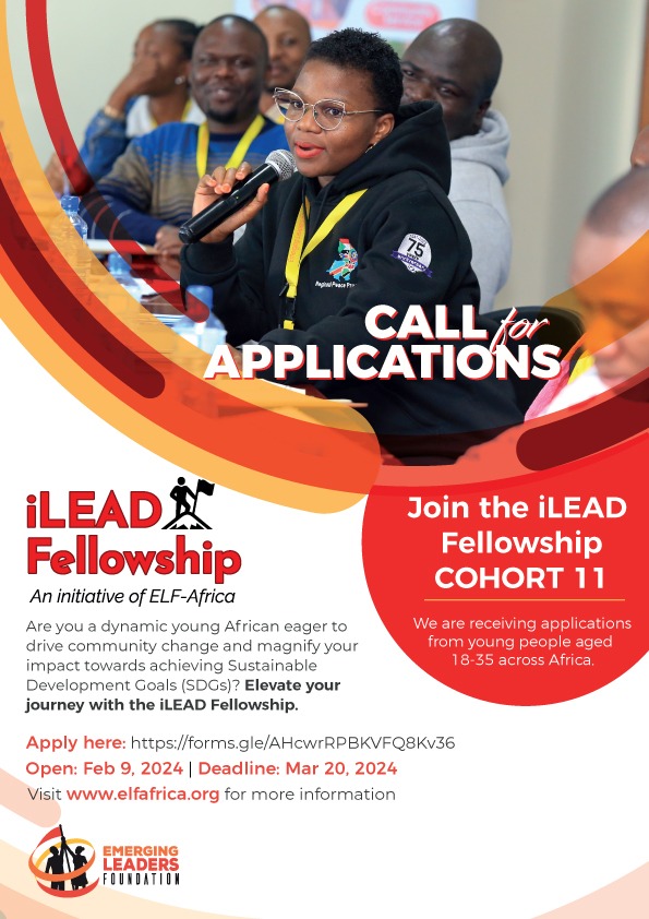 📢CALL FOR APPLICATIONS! Are you a dynamic young African eager to drive community change and magnify your impact towards achieving Sustainable Development Goals (SDGs)? Elevate your journey with the iLEAD Fellowship. Join the iLEAD Fellowship Cohort 11 Apply here:…