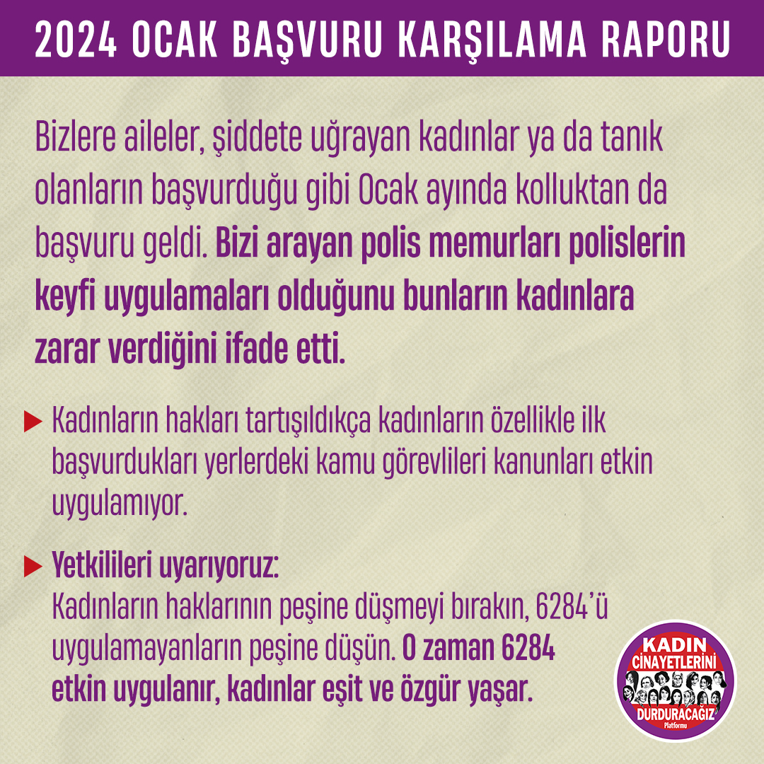 KadinCinayeti's tweet photo. Yetkilileri uyarıyoruz: 
Kadınların haklarının peşine düşmeyi bırakın, 6284’ü uygulamayanların peşine düşün.