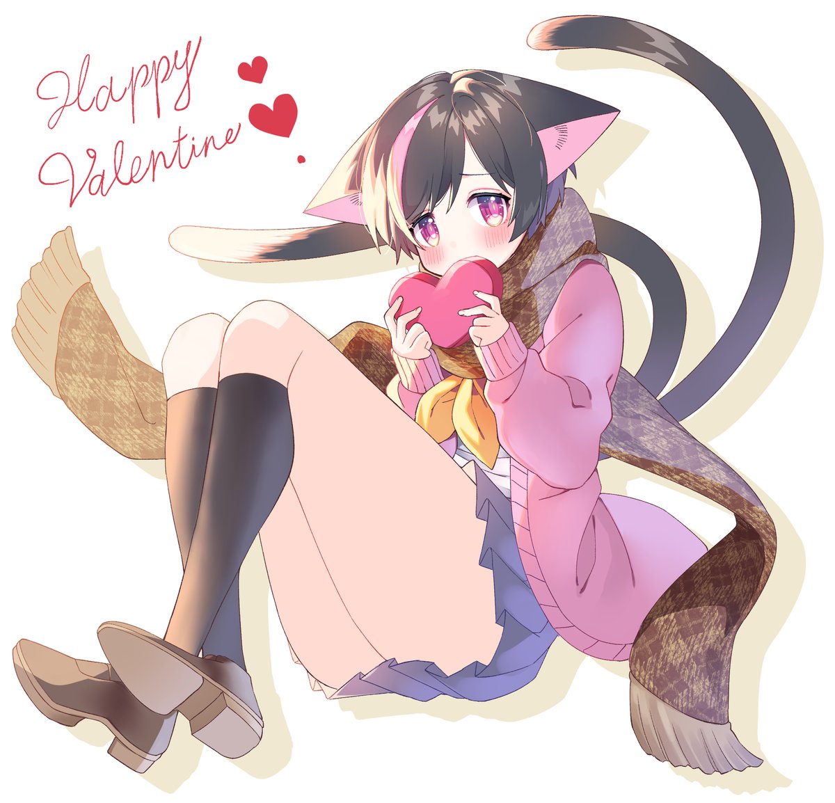 V_Todomaki_41's tweet photo. ハッピーバレンタイン！
チョコ…受け取ってくれるよね…？？🍫💕🐱
#絵巻真樹 https://t.co/0e4421J8xv
