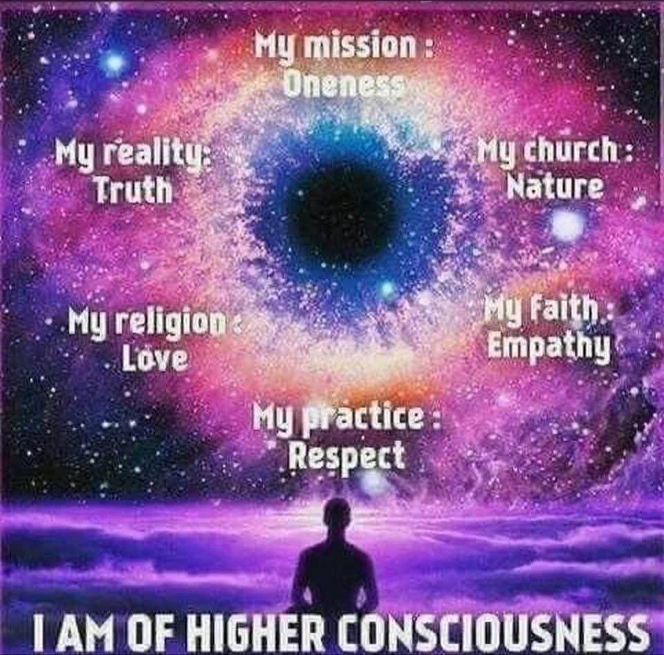 Oneness
Nature
Empathy
Respect
Truth
Love

Problems solved ✌️ #higherconciousness