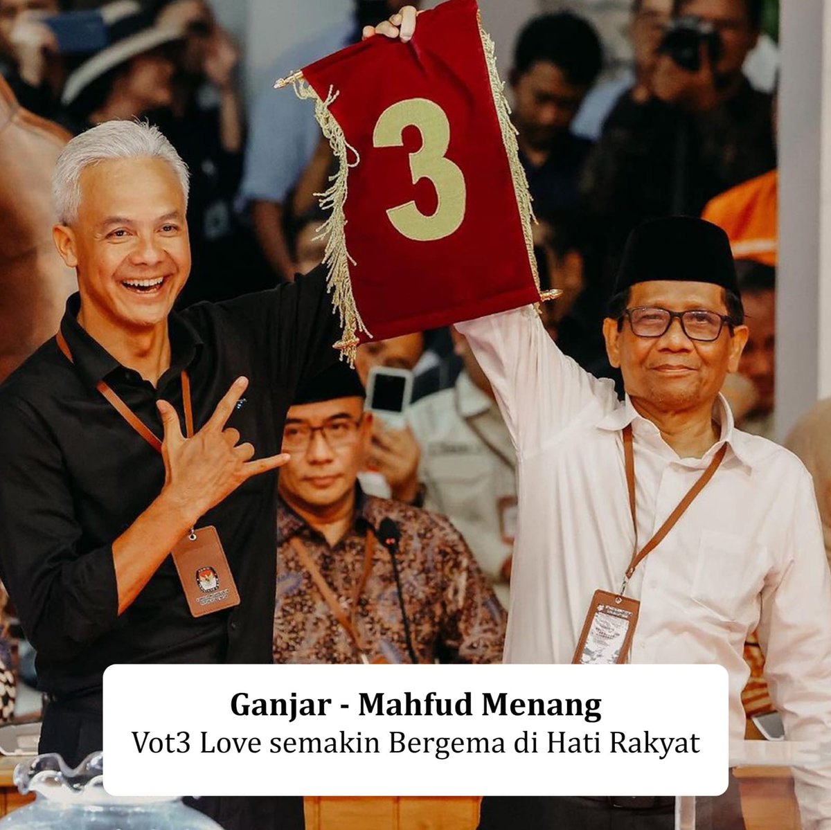 GEGAMA_'s tweet photo. Ganjar-Mahfud Menang.!!!
#𝗩𝗢𝗧𝟯 Love semakin Bergema di Hati Rakyat. https://t.co/rToMGrwymB