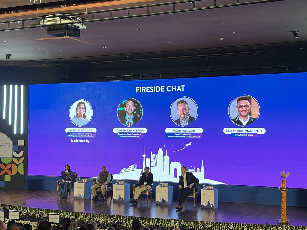 Shared my insights at the #WalmartGrowthSummit in New Delhi today as Walmart aims to accelerate growth for businesses via global exports. <a href="/Walmart/">Walmart</a> &amp; <a href="/Flipkart/">Flipkart</a> are committed to support businesses achieve scale through innovation while promoting job creation. <a href="/SanjivIRS/">Sanjiv Singh</a>