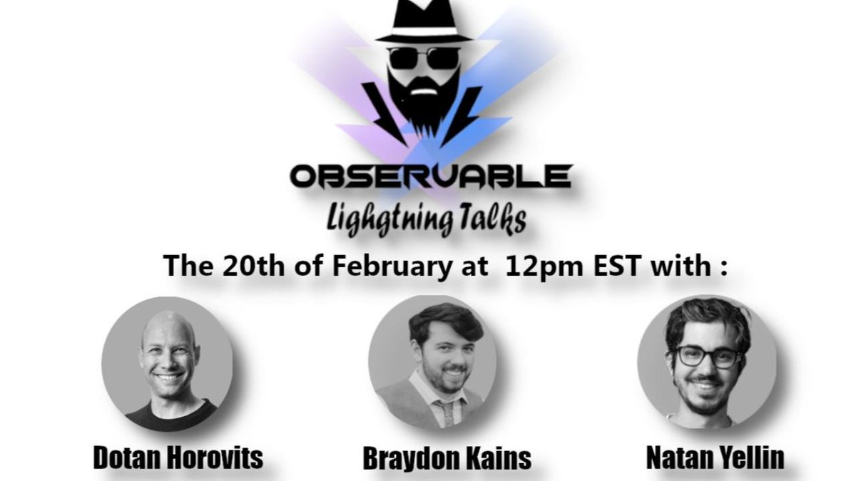 Next week I'll be speaking at Observable Lightning Talks @IsitObservable. Join me as well as @RageCage64_ @Google, @aantn @RobustaDev, and our host @Hrexed @Dynatrace, and let's talk #observability 🔭🎙 📆 20 February, 12pm EST / 18:00 CET 🔗 isitobservable.io/observable-lig…