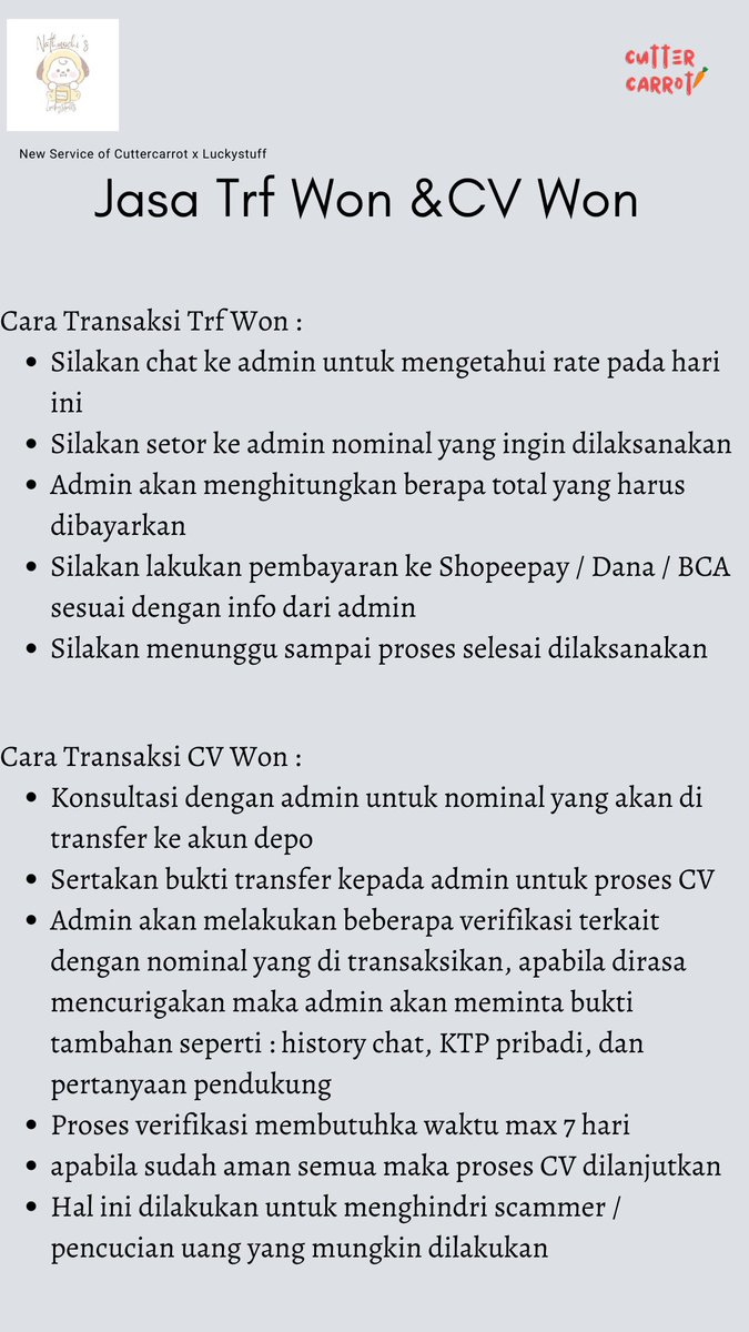 Luckystuffs GO | JASA TRF WON dan BAHT TRUSTED tweet media