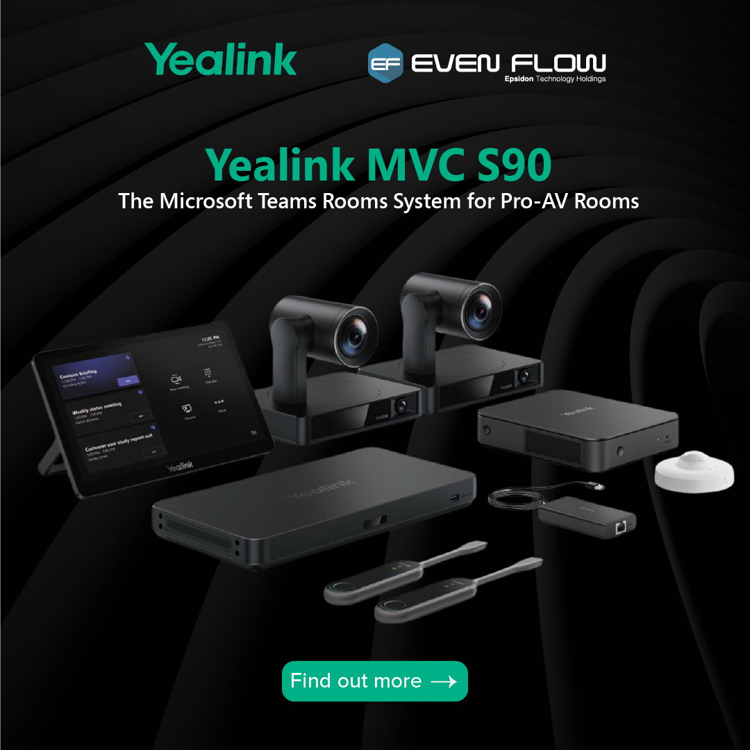 evenflw's tweet image. Yealink MVC S90: The Microsoft Teams Rooms System for Pro-AV Rooms!

Learn more: epsidon.everlytic.net/public/message…

#ConferenceRoomSolutions #ImmersiveMeetings #PresenterTracking
