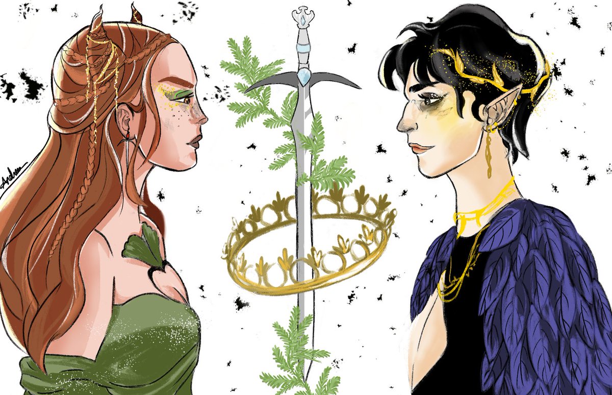 By you, I am forever undone.
🔪🥀🧚🧝🍷✨👑
a little drawing of Cardan and Jude #thecruelprince #thewickedking #queenofnothing