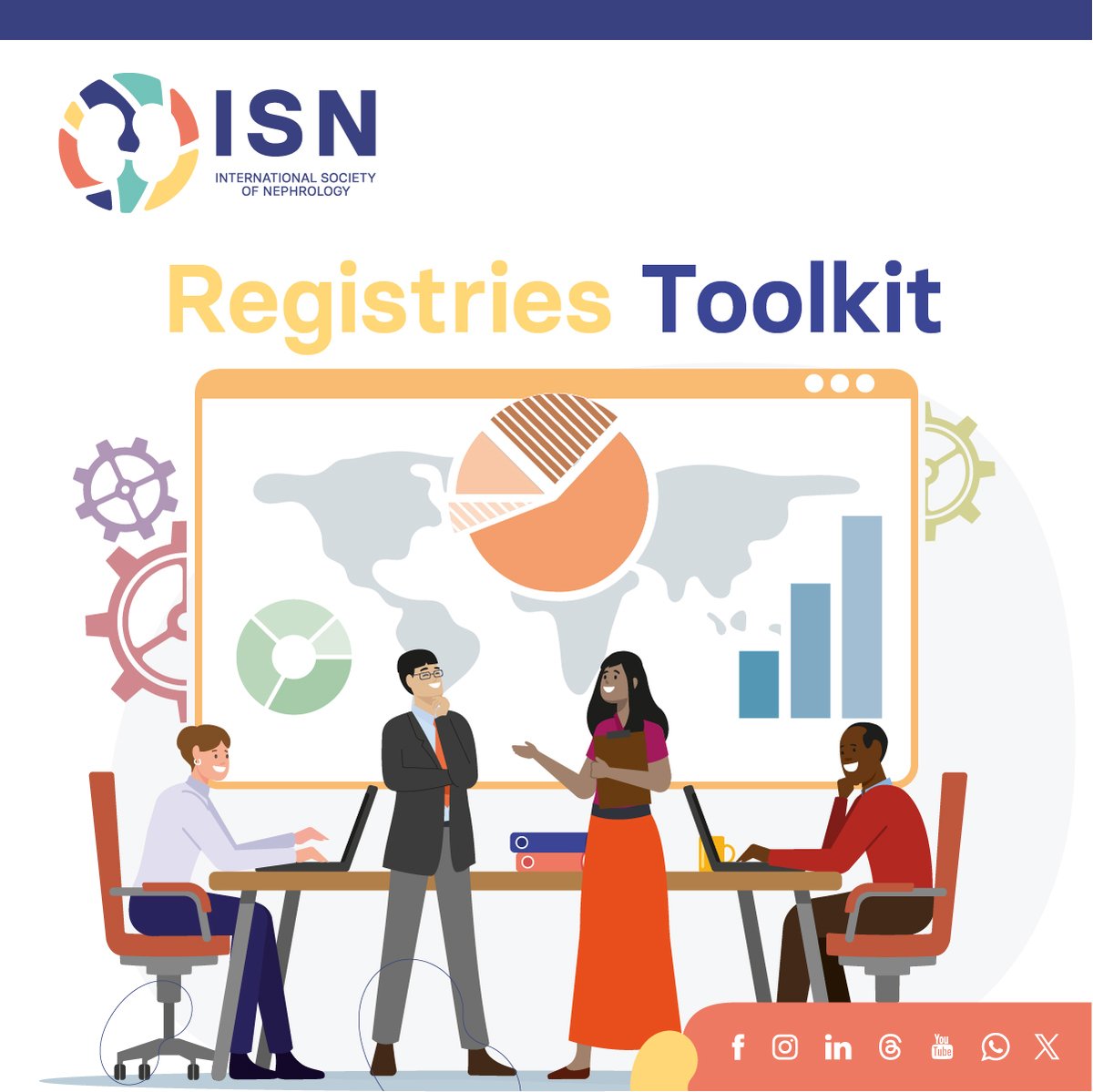 💥Sharing Expertise to Support the Set-up of Renal Registries (SharE-RR) Toolkit ➡️ ow.ly/sICS50QAzgp Designed for nephrologists and public health officials, the SharE-RR Toolkit outlines strategies for establishing and maintaining renal registries in high-, middle- and