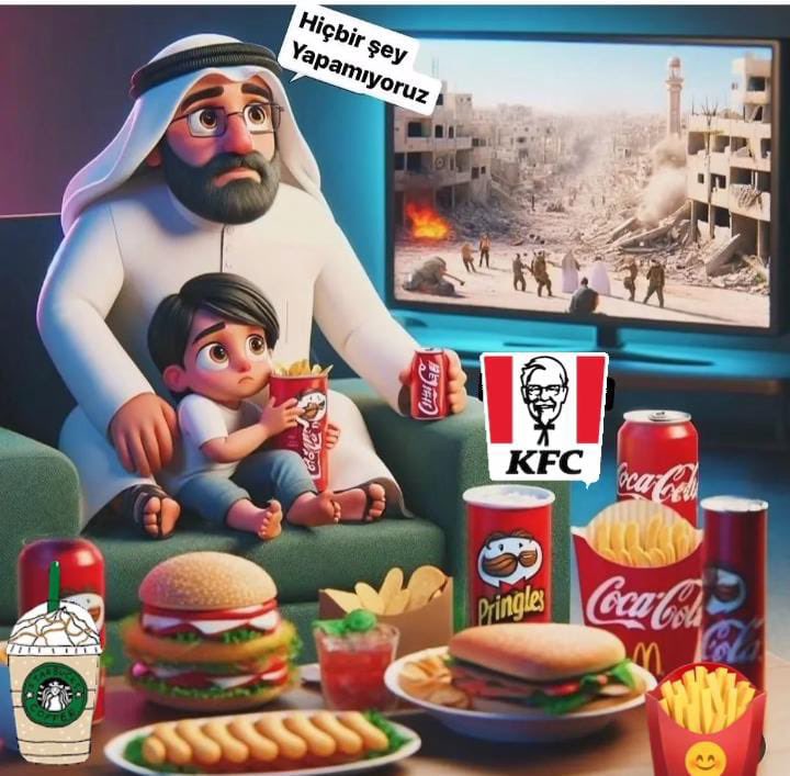 #Gaza_Genocide  evet düşüncemizde belki bişey yapamıyoruz ama eylemlerimizle çok şey yapabiliriz