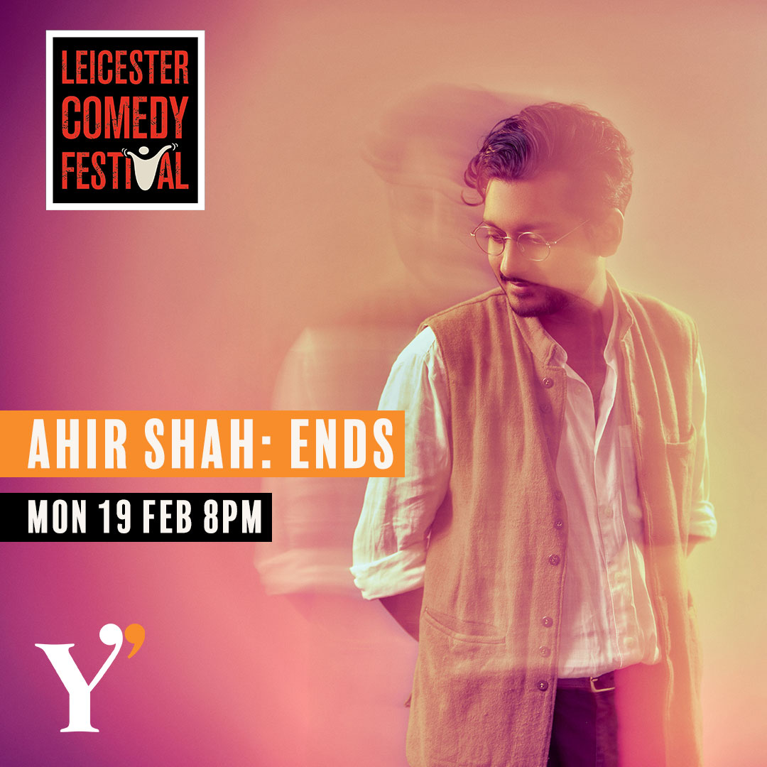 Have a read of The Guardian's 5 ⭐️for @AhirShah's latest show, Ends - theguardian.com/stage/2023/aug… He returns to our stage for @LeicsComedyFest on Mon 19 Feb 🎟️ ytheatre.ticketsolve.com/ticketbooth/sh…