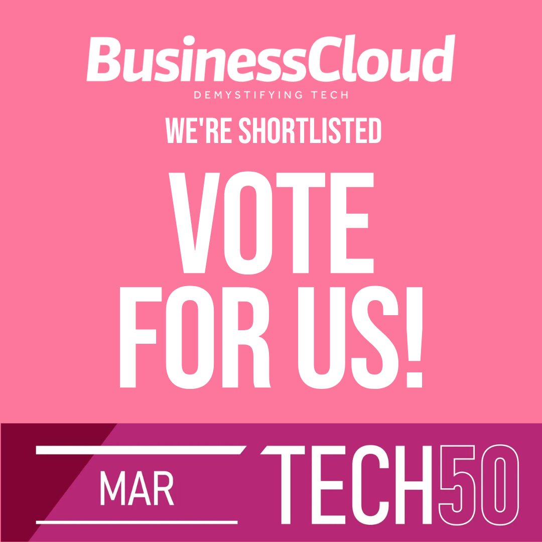 🏆 We've been shortlisted for <a href="/BCloudUK/">BusinessCloud.co.uk</a>'s MarTech 50 ranking for 2024 🏆

Drop us a vote through the link and make our day 👉 bit.ly/3UDP2TZ