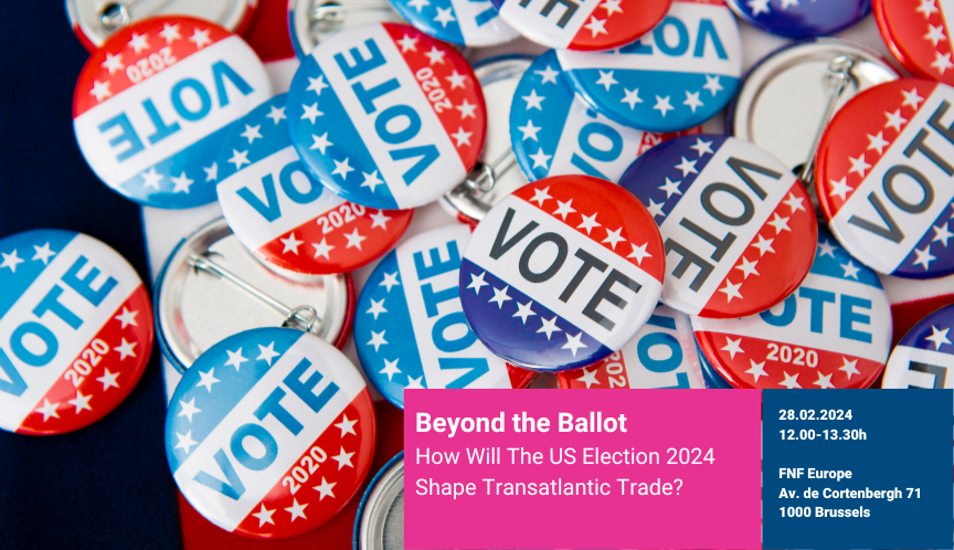 fnfeurope's tweet photo. Join us for an insightful luncheon discussion on Feb 28th, focusing on the post-US presidential election impact on transatlantic trade. With speakers Micol Bertolini and @DavidKleimann, moderation by Lennart Nientit.
Register now: https://t.co/deMtt38748
#TransatlanticTrade https://t.co/sGM0nDRrNm