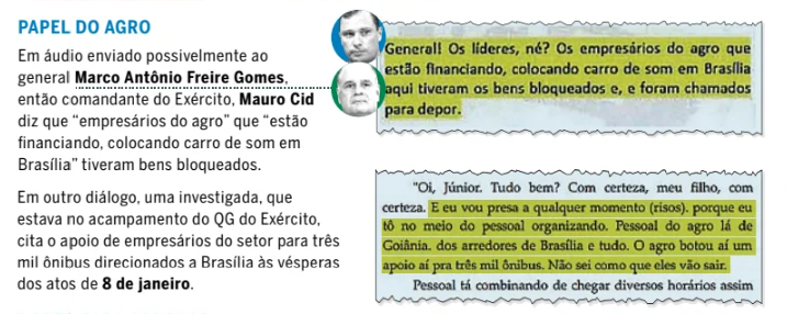 O Agro é Golpe
O Agro é Golpe
O Agro não poupa ninguém
O Agro financiou um tiro à queima roupa
O Agro não poupa ninguém

(Desde o golpe militar de 1889 que instituiu a República dos fazendeiros e autocratas de farda que já nasceu carcomida como o Império dos Orléans e Bragança).