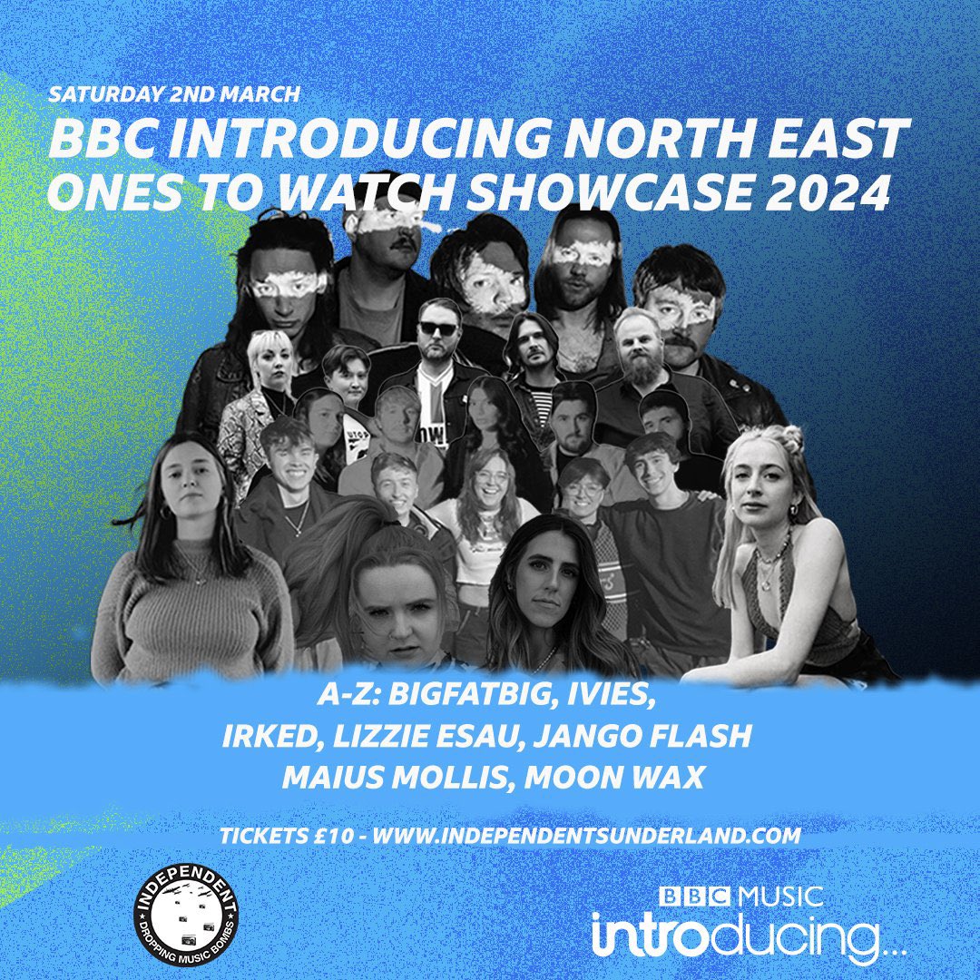 Watch outtttt 🚀 ✨ So buzzin to be on a line up w all these stunners chosen as @bbcintroducing ones to watch 2nd March🌟 Tickets: fatso.ma/ZjGG #introne