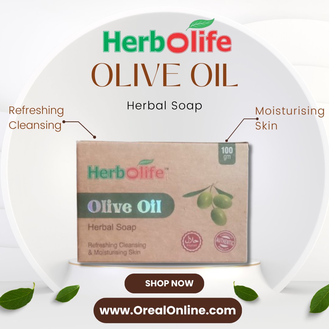 HerbOlife Olive Oil Herbal Soap At our company, we take pride in crafting the finest herbal soap, known as Herbolife Olive Oil Herbal Soap.#herbalsoap #orealfood #herbolife # #blackseed #blackseedoilbenefits #pakistan #pakistanibrands #pakistanibrand #pakistanibrandsonline