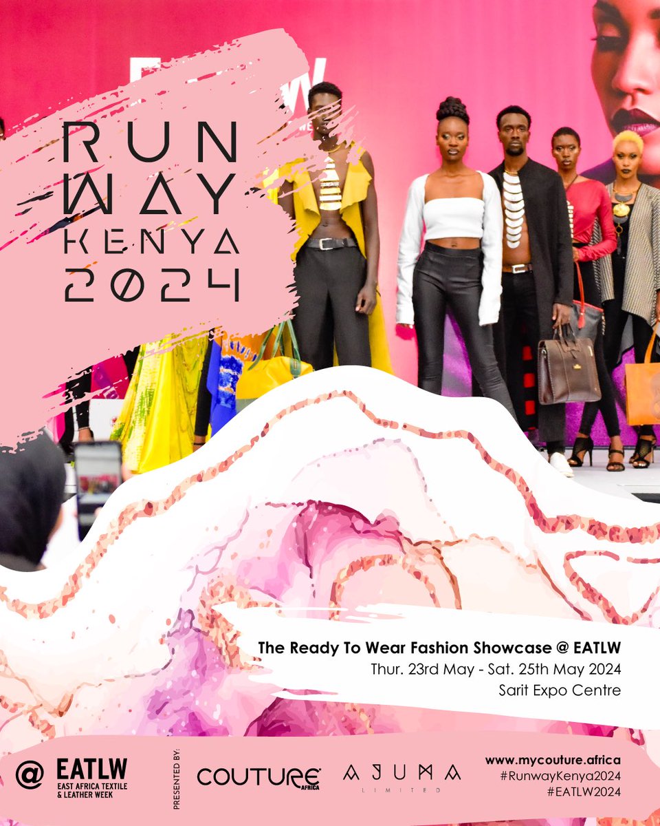 It’s about that time!! #RunwayKenya2024 taking place at the Sarit Expo Centre, Nairobi on the 23rd - 25th May 2024. 

Theme: Unleashing the Power of Sustainability and Innovation in Fashion 

Visit mycouture.africa for a quick recap on how last year’s event went #LinkInBio