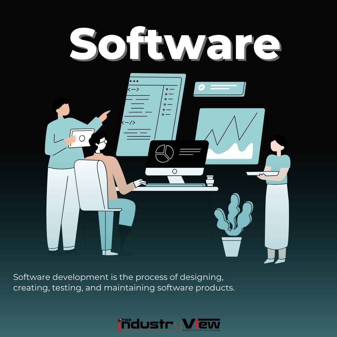 IndustryView_'s tweet image. Software development is the dynamic process of conceptualizing, designing, coding, testing, and maintaining software products.
#SoftwareDevelopment
#SoftwareEngineering
#CodeTesting
#AgileDevelopment
#TechInnovation
#DigitalSolutions