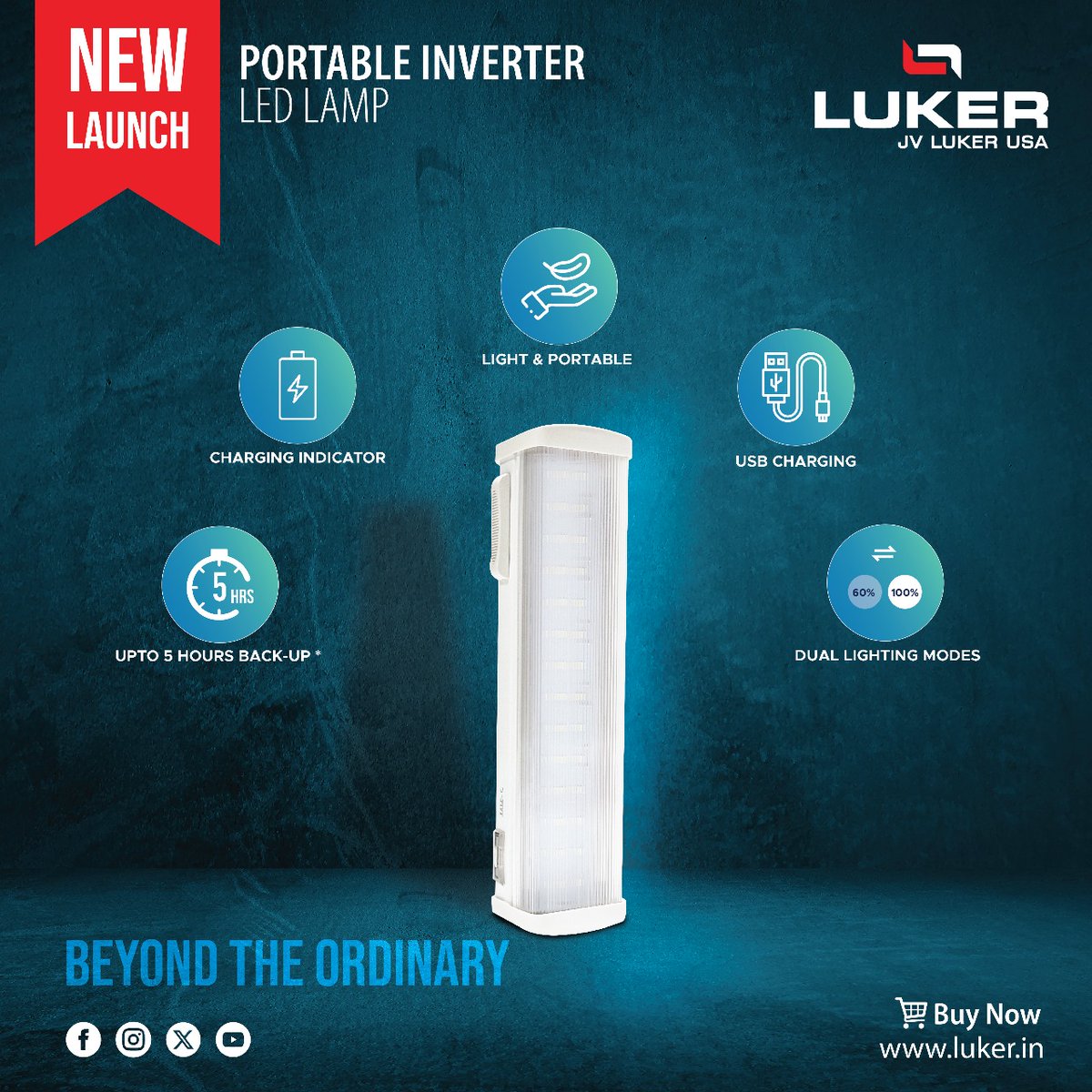 lukerbrand's tweet image. Innovation in Every Glow!
Introducing Portable Inverter LED Lamp from Luker, JV Luker USA.

For Enquiries: +91 97456 31199
For Service: 1800 120 2350
Visit Website: bit.ly/42t8UJS

#PortableLED #Lukerportableledlamp #portableLEDLamp #lukerledlights #LukerIndoorwalllights