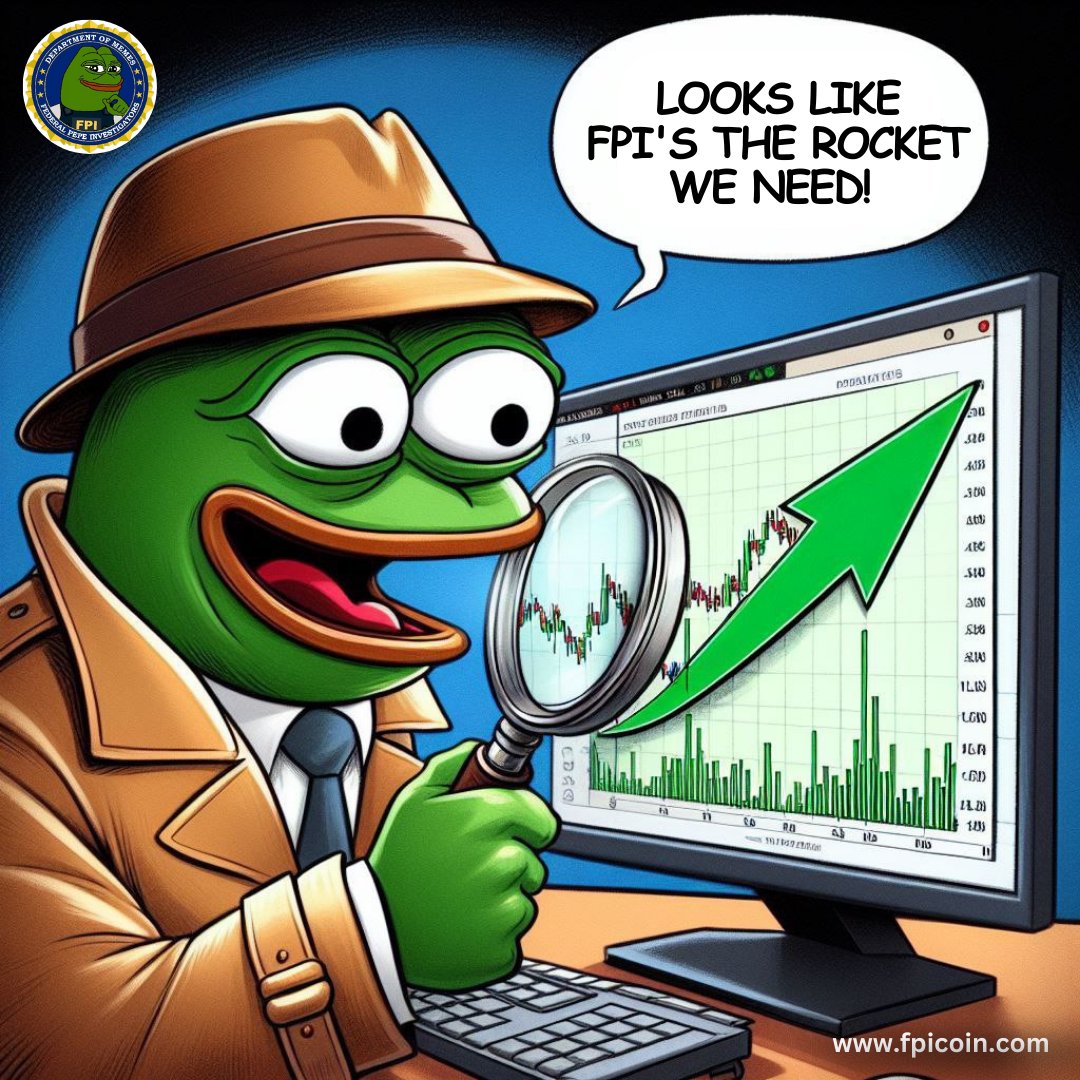 Hold onto your meme helmets, agents! 🔥  

FPI's chart is looking interstellar. Don't miss out on the next moonshot! 🚀  

🔎Join the investigation: t.me/fpi_coin   

#Memecoin #Memetoken #MemeFiFrenzy