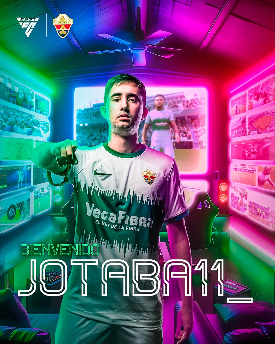 🎮 𝗝𝗢𝗧𝗔𝗕𝗔 defenderá la franja en <a href="/LALIGA_FCPro/">LALIGA FC Pro</a> 💚

🆕 <a href="/JoseBailon11_/">Jotaba 🥶</a> será nuestro jugador en la competición oficial de <a href="/easportsfces/">EA SPORTS FC ESPAÑA</a> y <a href="/LaLiga/">LALIGA</a> 

👊🏼 ¡𝘽𝙞𝙚𝙣𝙫𝙚𝙣𝙞𝙙𝙤! ⚽️

#LALIGAFCPro | #MuchoElche