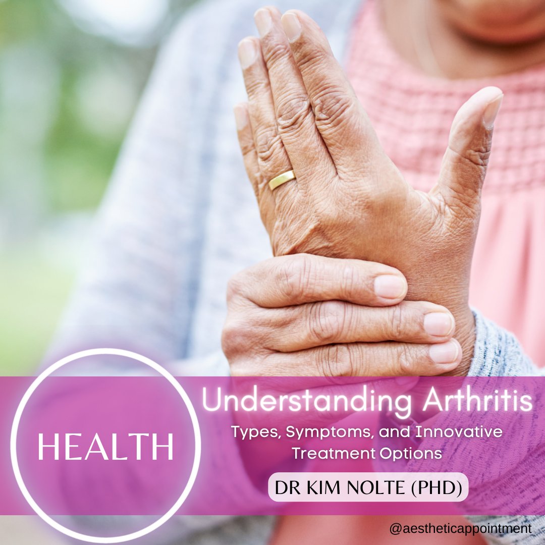 Unpacking arthritis with medical journalist Dr Kim Nolte: types, symptoms, and the latest treatments

aestheticappointment.co.za/2024/02/unders…

#AestheticAppointment #Arthritis #JointDisease #StemCells #GrowthFactors #Infrared #Cryotherapy