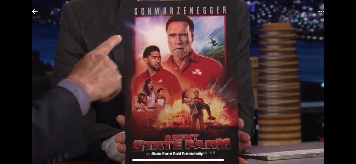 PaulShipper's tweet photo. Congrats to all involved in creating #AgentStateFarm for @StateFarm this year’s No1 #SuperBowl Ad! Happy to been asked to illustrate the poster to go alongside it! @Schwarzenegger @DannyDeVito @JakeStateFarm @FallonTonight @jimmyfallon https://t.co/RPlL1vOBsu