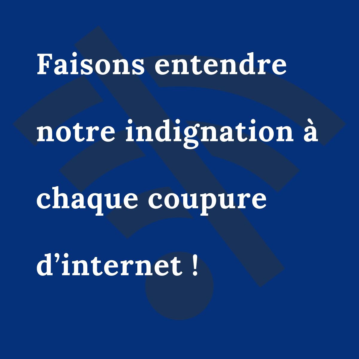 Face à une nouvelle interruption de notre accès à Internet, notre résilience reste intacte. Chaque coupure renforce notre engagement en faveur de la liberté d'expression et de la participation des jeunes. 

Chaque voix qui s'élève, chaque geste de résistance, a son importance.
