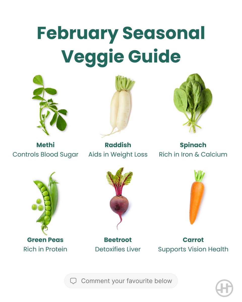 Stock up on these healthy vegetables this February 🥕 

Which one's your favourite?

#Nutrition #HealthyEating #HealthyVegetables