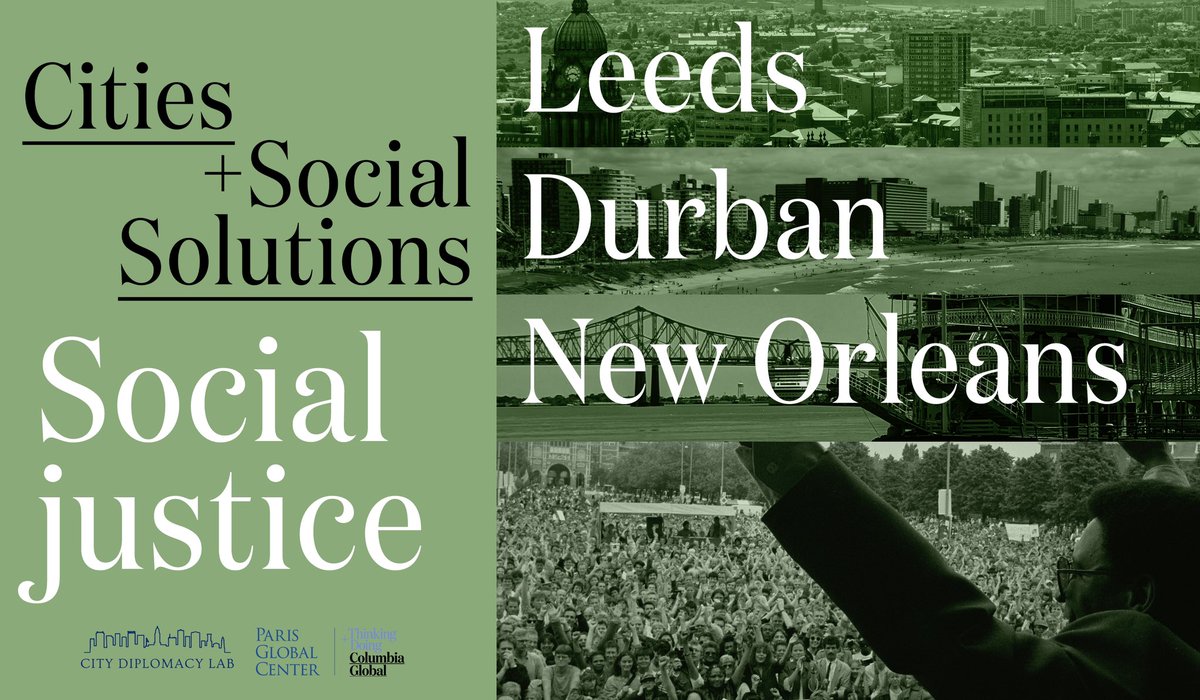 How can cities successfully address intersecting inequalities and turn into social justice champions? Join us this Thursday at 10am EST/4pm CET for an inspiring discussion with representatives from eThekwini 🇿🇦, Leeds 🇬🇧, and New Orleans 🇺🇸 Registration: columbiauniversity.zoom.us/webinar/regist…