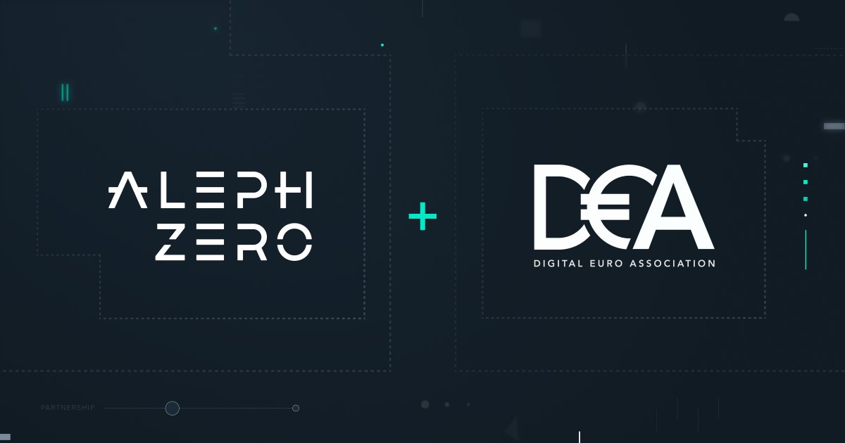 💶 Aleph Zero joins the Digital Euro Association to work on shaping the private and public digital euro 💶

We’re proud to announce that Aleph Zero is joining forces with the Digital Euro Association (<a href="/DigiEuro/">Digital Euro Association</a>). 

The DEA is a think tank that specializes in:
🏦 CBDCs;
🪙
