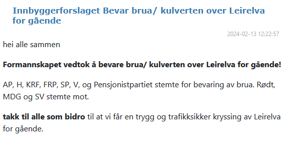Bra jobba, det meste av @Trondheim kommunestyre. Minus "miljøpartia" som kjempar for meir sykling og gange.