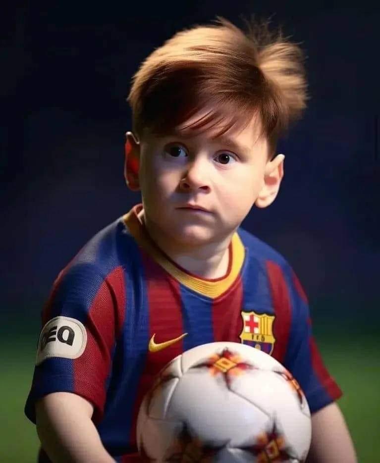 10 años de mala suerte al que ignore al Messi chiquitito.