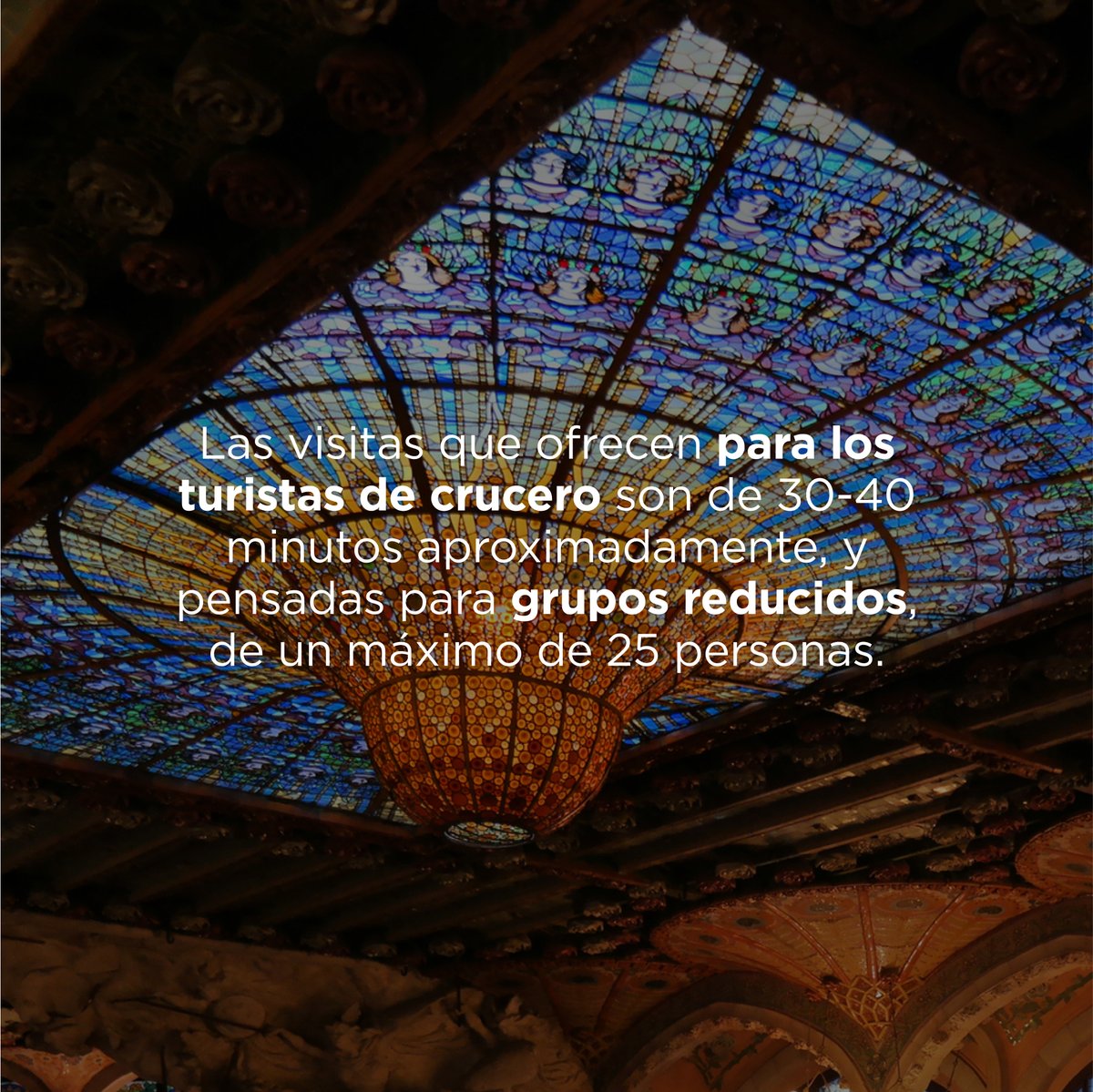 EscalaBcn's tweet photo. El @palaumusicacat 🎶  ha entendido el potencial del turista de crucero desarrollado una oferta adaptada a este perfil y que sigue las tendencias del turismo mundial hacia las experiencias particulares e inmersivas. #TurismoBarcelona #Cruceros https://t.co/bWr88FkY7c