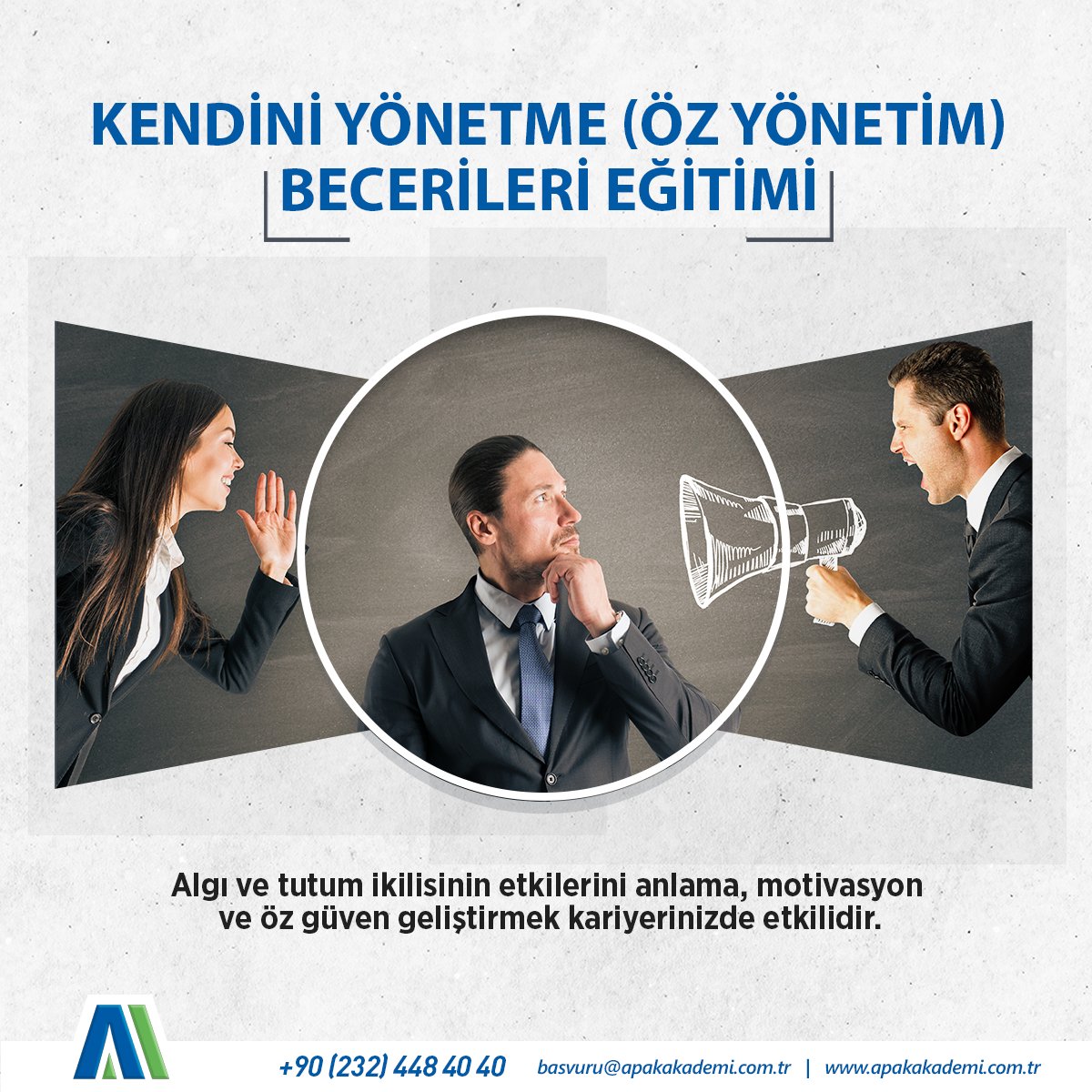 KENDİNİ YÖNETME (ÖZ YÖNETİM) BECERİLERİ EĞİTİMİ
Algı ve tutum ikilisinin etkilerini anlama, motivasyon ve öz güven geliştirmek kariyerinizde etkilidir.

apakakademi.com.tr/dusuk-nabizla-…

#kendiniyönet #özyönetim #algı #motivasyon #özgüven #apakakademi