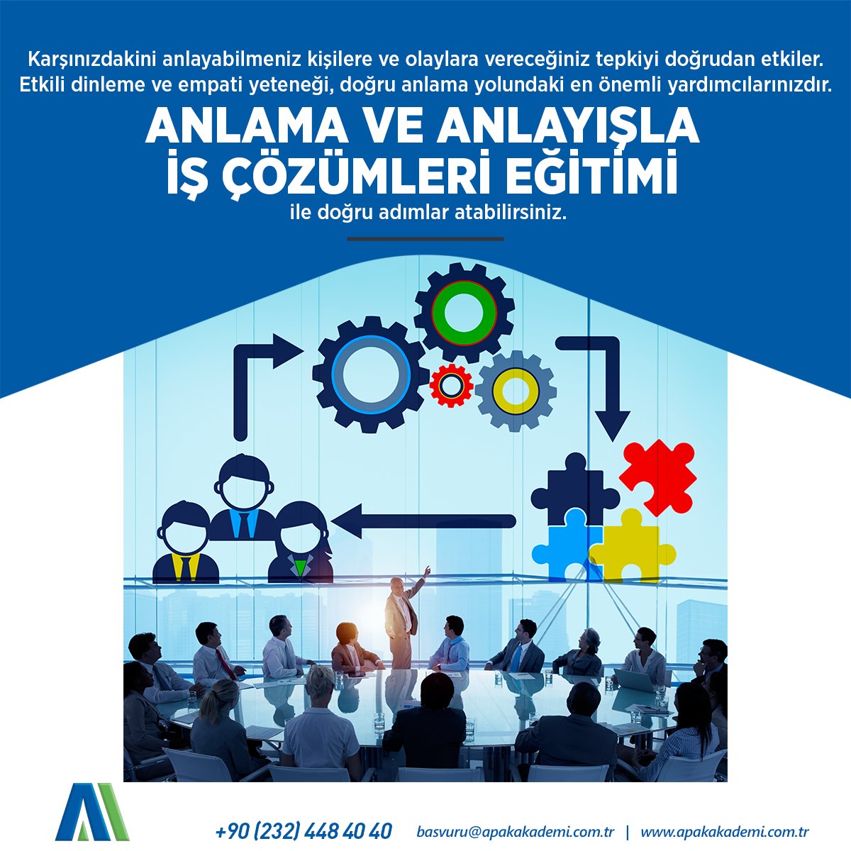 Karşınızdakini anlayabilmeniz kişilere ve olaylara vereceğiniz tepkiyi doğrudan etkiler. Etkili dinleme ve empati yeteneği, doğru anlama yolundaki en önemli yardımcılarınızdır. ANLAMA VE ANLAYIŞLA İŞ ÇÖZÜMLERİ EĞİTİMİ ile doğru adımlar atabilirsiniz.

apakakademi.com.tr/anlama-ve-anla…