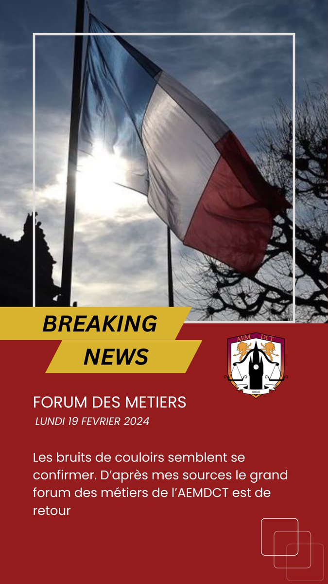 MasterDctDouai's tweet photo. L’association des étudiants du master droit des collectivités territoriales vous invite à son forum des métiers le 19 février 2024, de 15h à 17h 

📍Rue d’Esquerchin, 59500 Douai 

#MonMaster #MonMaster2024 
#univ #univartois https://t.co/CVnTglAwQZ