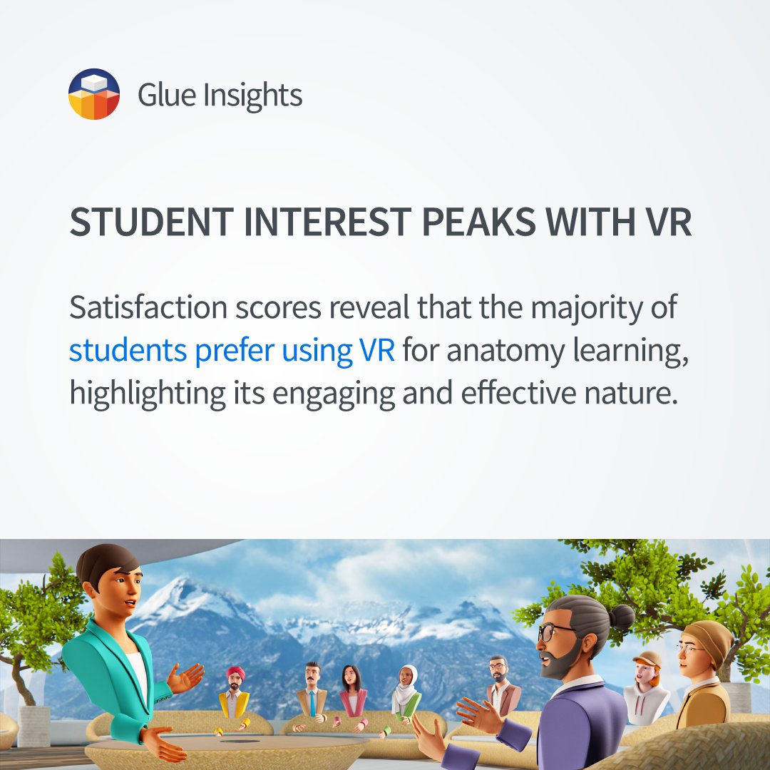 #VR is reshaping the landscape of medical #learning, providing a dynamic and efficient approach to learning complex medical anatomy concepts. 

Eager to learn more? Check out our infographics for further insights👇 

#GlueInsights #VRtraining #healthcare #medicaltraining